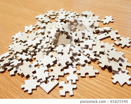 A solid jigsaw puzzle piled up for staying at home A solid jigsaw puzzle piled up for staying at home 65825540