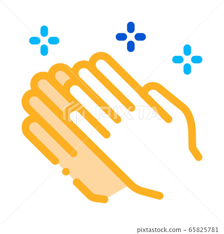 praying hands icon vector outline illustration 65825781