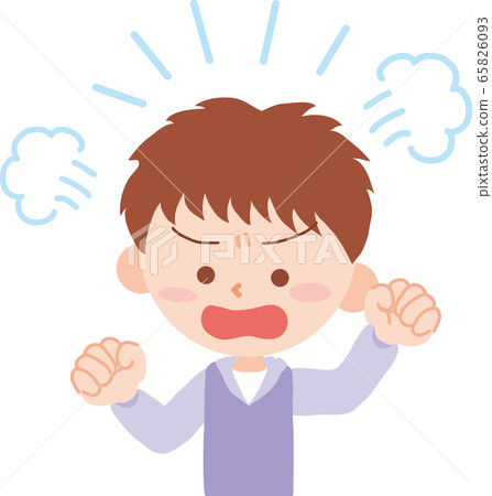 一個生氣的男孩 一個生氣的男孩 65826093