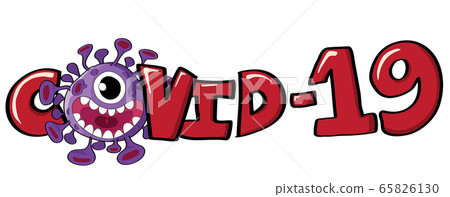 Vector font of text "Covid-19" isolated on white background Vector font of text "Covid-19" isolated on white background 65826130