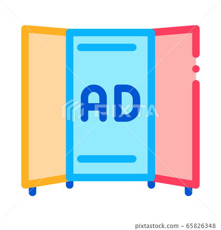 advertising booklet icon vector outline illustration 65826348