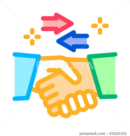 handshake exchange agreement icon vector outline illustration handshake exchange agreement icon vector outline illustration 65826391