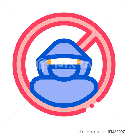 criminal cracker icon vector outline illustration 65826997