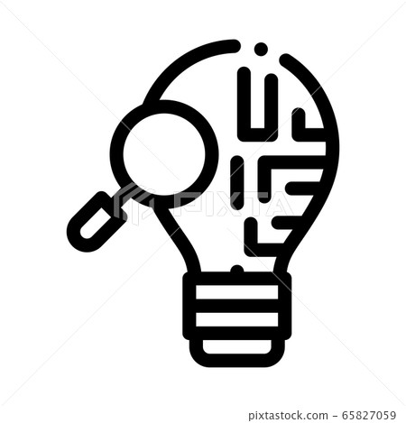 brain savvy research icon vector outline illustration brain savvy research icon vector outline illustration 65827059