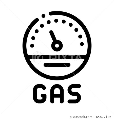 engine gas indicator icon vector outline... - Stock Illustration ...