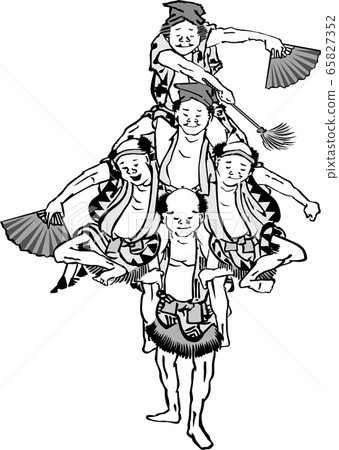 Ukiyoe Townsman 166 Black and White Ukiyoe Townsman 166 Black and White 65827352