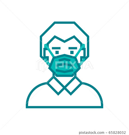 Man face with mask 65828032