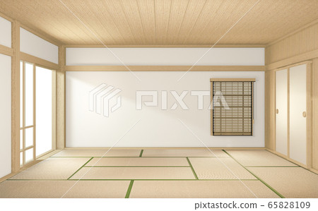 tropical style room interior, empty room japan 65828109