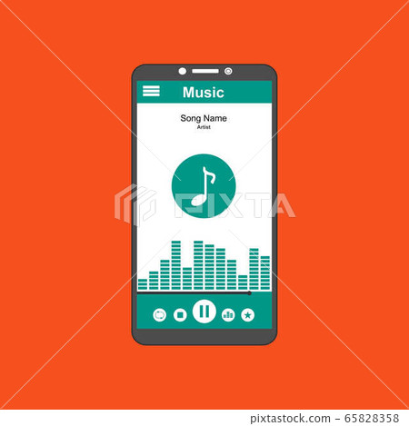 Music modern app user interface design for website Music modern app user interface design for website 65828358