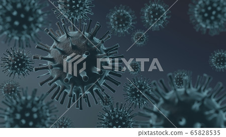 corona virus 2019-ncov Covid-19 flu outbreak, SARS pandemic risk concept 3d render background corona virus 2019-ncov Covid-19 flu outbreak, SARS pandemic risk concept 3d render background 65828535