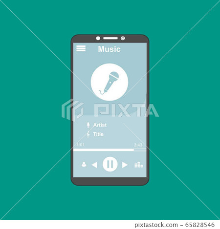 Vector illustration of music player flat design 65828546