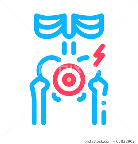 hip arthritis icon vector outline illustration hip arthritis icon vector outline illustration 65828902