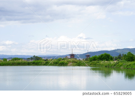 Yakushiji East Tower and West Tower-6 over Oike Yakushiji East Tower and West Tower-6 over Oike 65829005