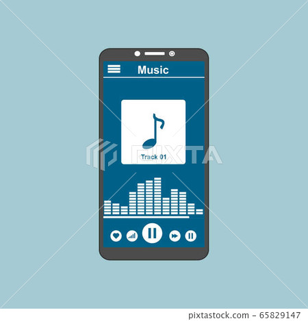 Music Player UI app design for website and mobile 65829147