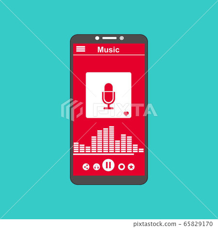 Music Player UI app design for website and mobile 65829170