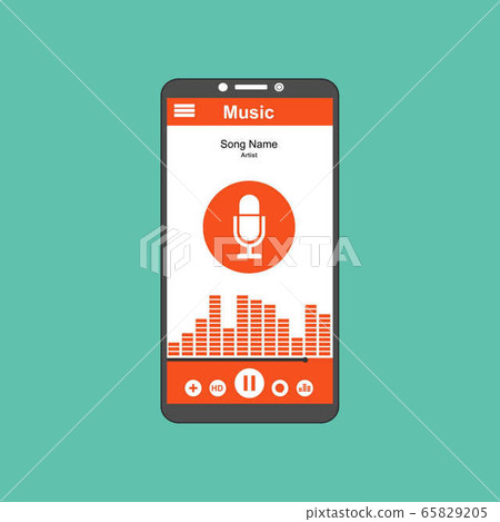Music modern app user interface design for website 65829205