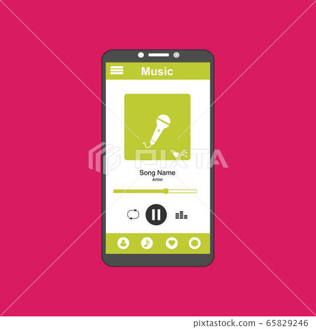 Vector illustration of music player flat design , 65829246