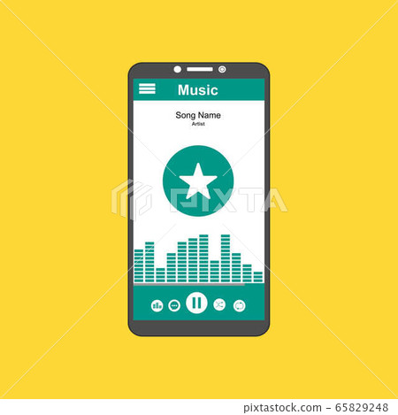 Music modern app user interface design for website Music modern app user interface design for website 65829248