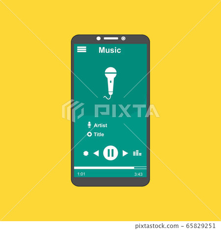 Vector illustration of music player flat design Vector illustration of music player flat design 65829251