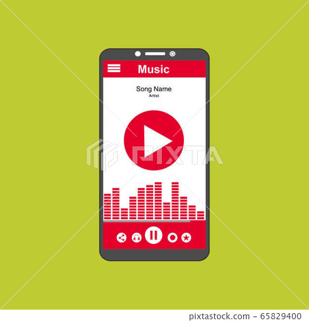 Music modern app user interface design for website 65829400