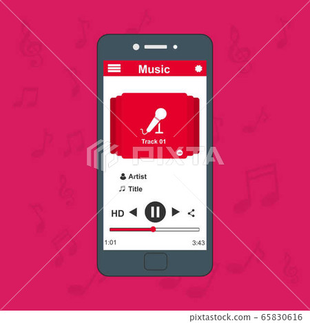modern minimalistic media player user interface modern minimalistic media player user interface 65830616
