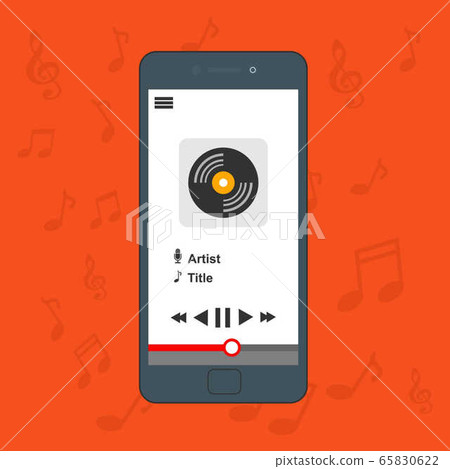 modern minimalistic media player user interface modern minimalistic media player user interface 65830622
