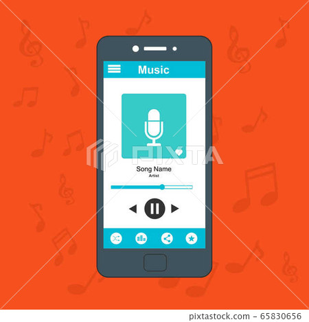 Online Music app for landing page, ui, web, App Online Music app for landing page, ui, web, App 65830656
