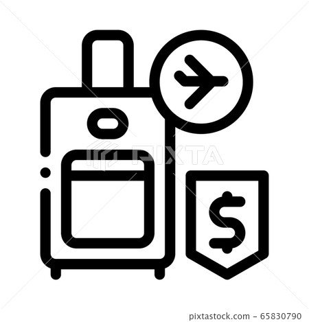 purchase suitcases with handle duty free icon vector outline illustration purchase suitcases with handle duty free icon vector outline illustration 65830790