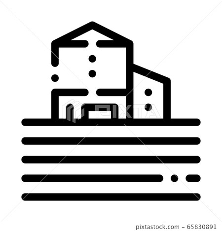 farm with land icon vector outline illustration farm with land icon vector outline illustration 65830891