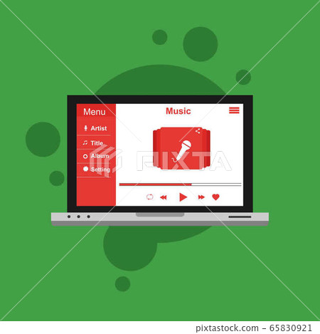 Music design. Online concept. Media illustration Music design. Online concept. Media illustration 65830921