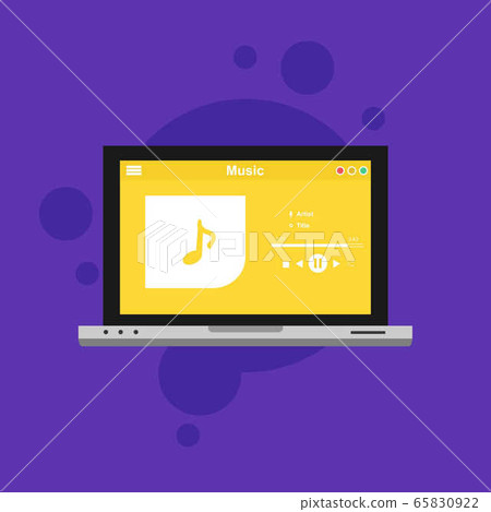 Vector illustration of music player flat design Vector illustration of music player flat design 65830922