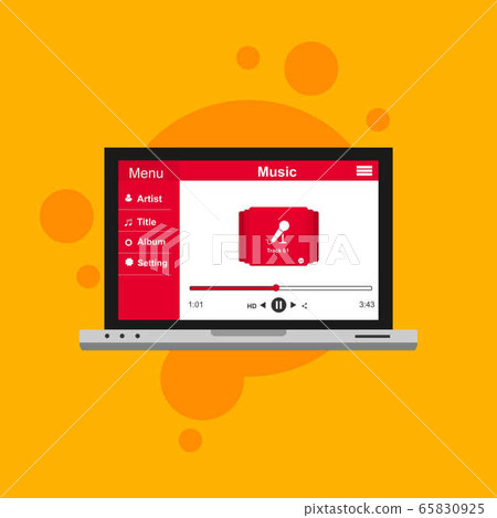 Music design. Online concept. Media illustration 65830925