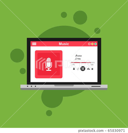 modern minimalistic media player user interface, modern minimalistic media player user interface, 65830971
