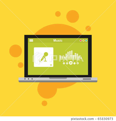 music player flat design concept vector color music player flat design concept vector color 65830973