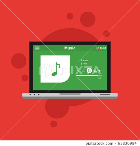 modern minimalistic media player user interface, modern minimalistic media player user interface, 65830984