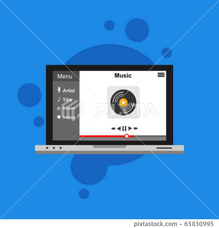 Music design. Online concept. Media illustration 65830995