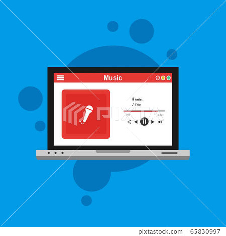 modern minimalistic media player user interface, modern minimalistic media player user interface, 65830997