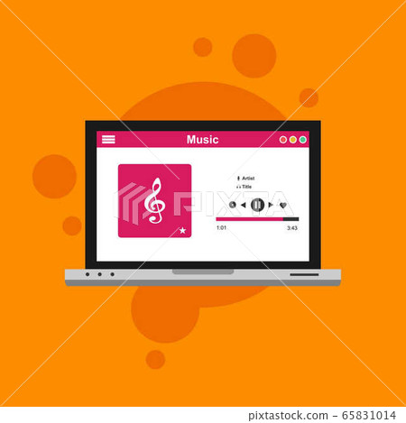 Music design interface design concept isolated on Music design interface design concept isolated on 65831014