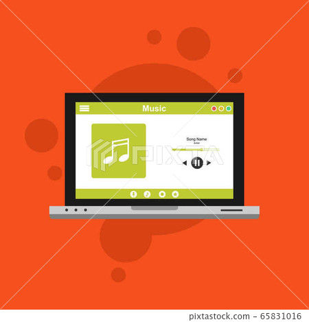 Musical mobile application.Development interface Musical mobile application.Development interface 65831016