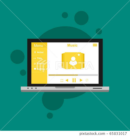 Music design. Online concept. Media illustration 65831017