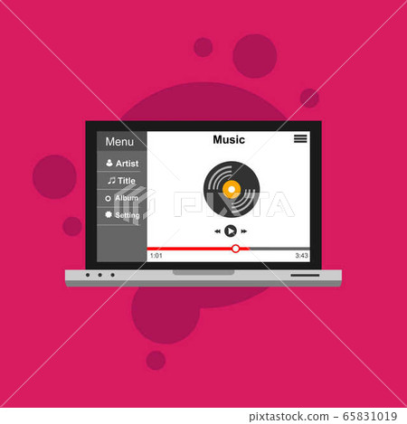 Music design. Online concept. Media illustration 65831019