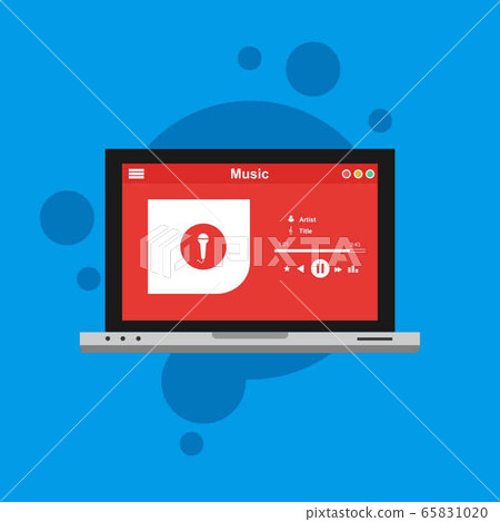 Vector illustration of music player flat design Vector illustration of music player flat design 65831020