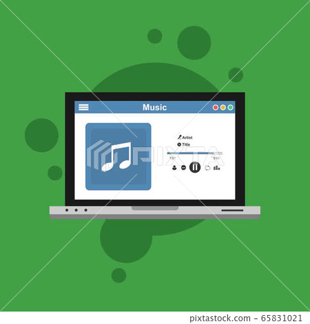 modern minimalistic media player user interface, modern minimalistic media player user interface, 65831021