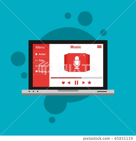 Music design. Online concept. Media illustration Music design. Online concept. Media illustration 65831119