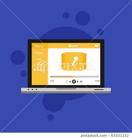 Music design interface design concept isolated on Music design interface design concept isolated on 65831152