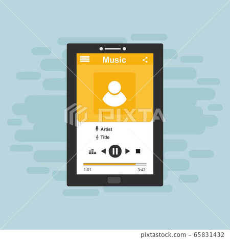 Mobile music application interface design concept 65831432