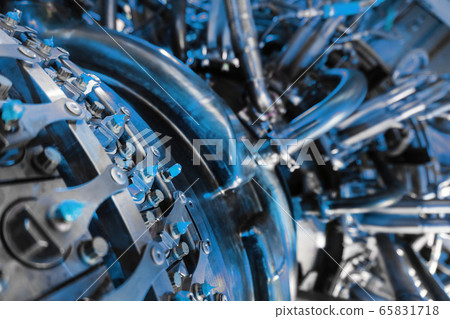 A detailed view of the gas turbine engine for 65831718