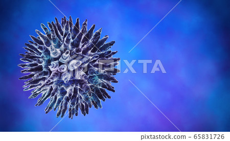 Virus background illustration, 3d illustration 65831726