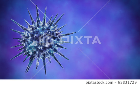 Virus background illustration, 3d illustration 65831729