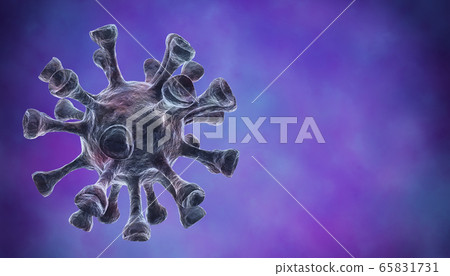 Virus background illustration, 3d illustration 65831731